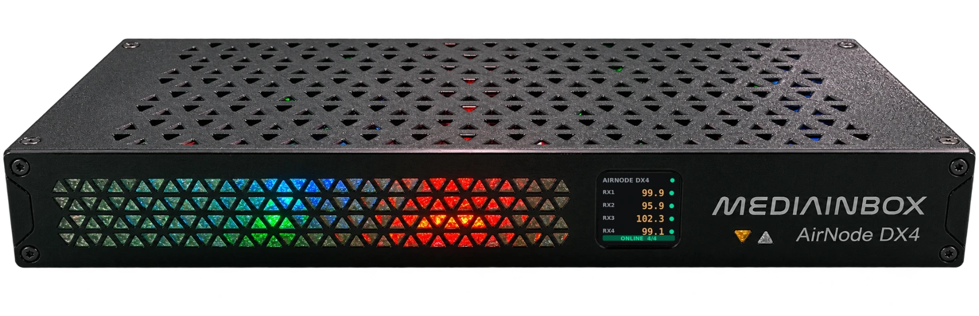 AIRNODE DX4 encendido, con los cuatro receptores en línea